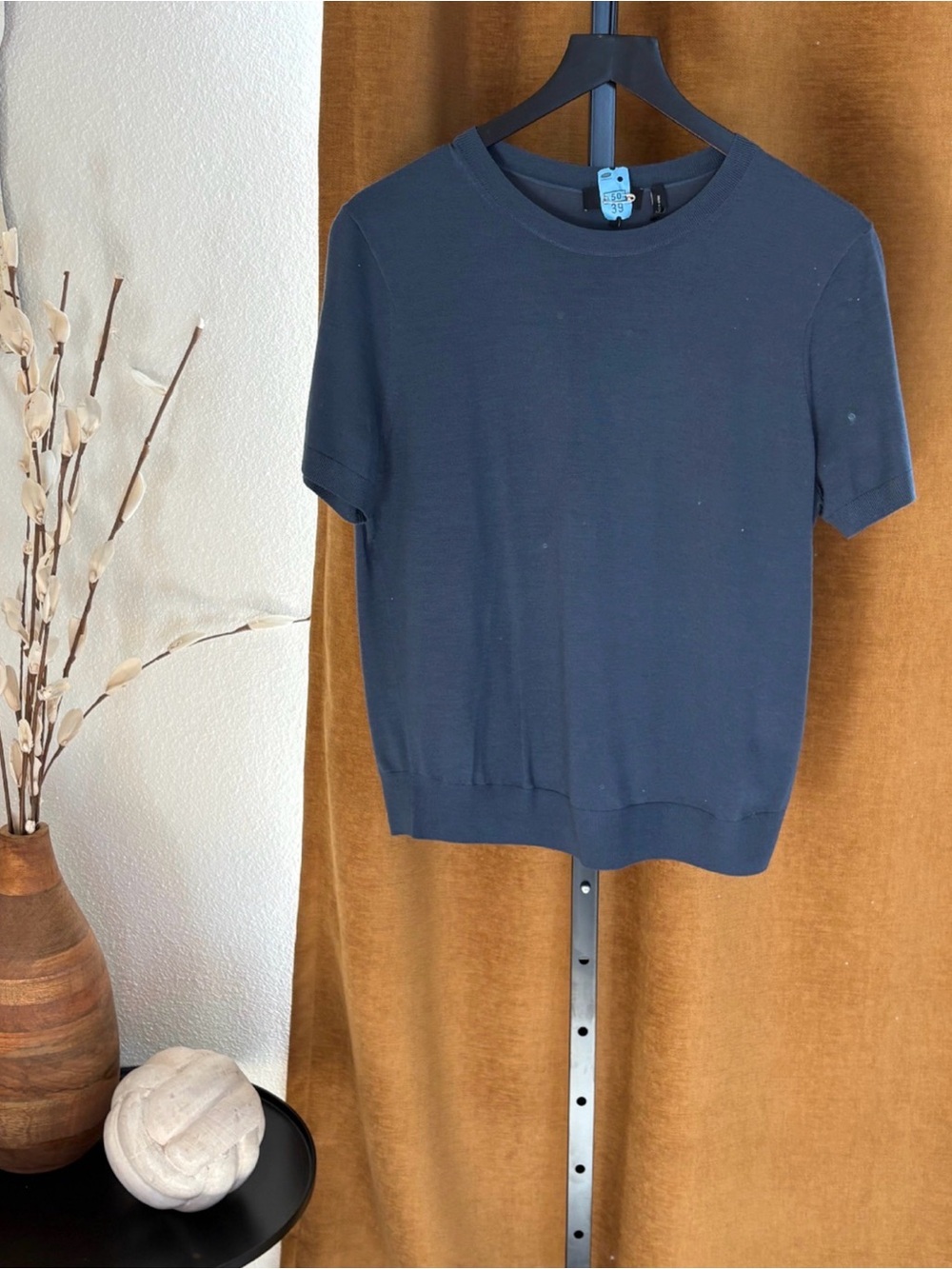Theory Wool short sleeve sweater top womens XL